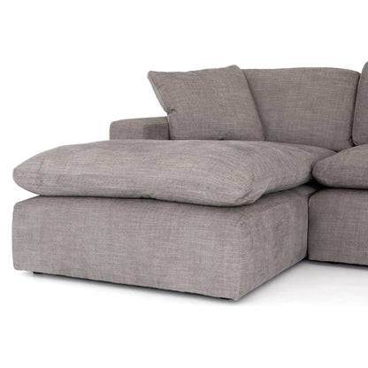 Plume 106" 2-PC Sectional by Four Hands in thames cream. Made from 66% polyester, 19% acrylic, 15% flax, linen, poplar plywood, 60% waterfowl feather, 40% polyester fiber in a modern style.