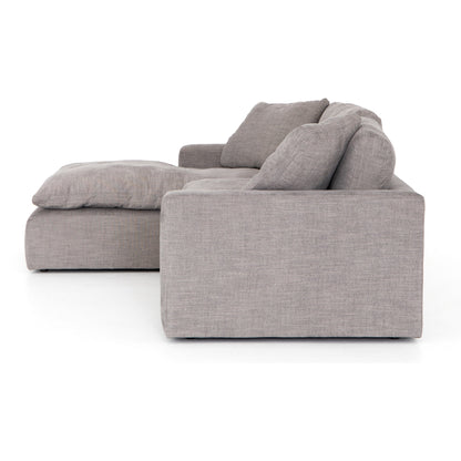 Plume 106" 2-PC Sectional by Four Hands in thames cream. Made from 66% polyester, 19% acrylic, 15% flax, linen, poplar plywood, 60% waterfowl feather, 40% polyester fiber in a modern style.