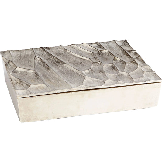 Greenwich Container by Cyan Design in silver. Made from aluminum in a eclectic & global style.
