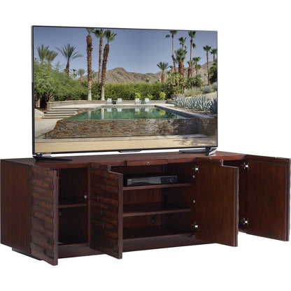 Criss Cross Media Console by Sligh in multi wood. Made from unique in a modern style.