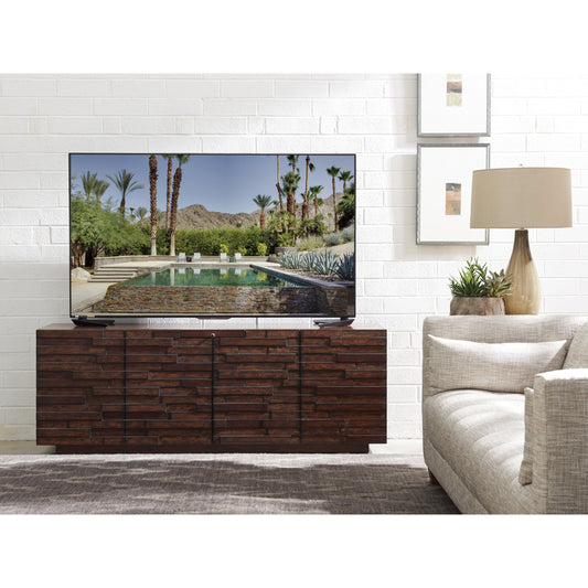 Criss Cross Media Console by Sligh in multi wood. Made from unique in a modern style.