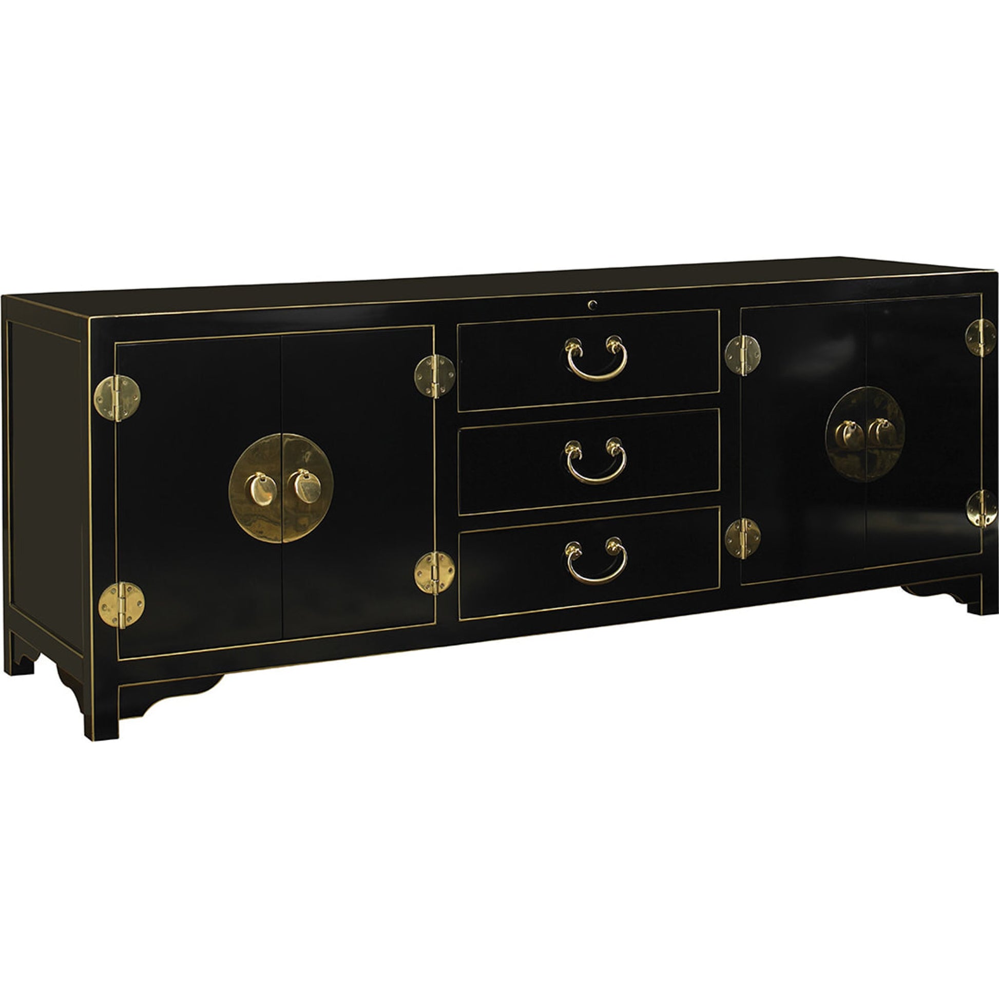 Pacific Isle Media Console by Sligh in red. Made from unique in a eclectic & global style.
