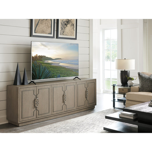 Grove Park Long Media Console by Sligh in dove gray. Made from unique in a transitional style.