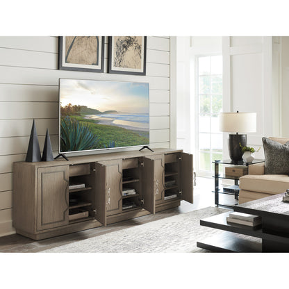 Grove Park Long Media Console by Sligh in dove gray. Made from unique in a transitional style.