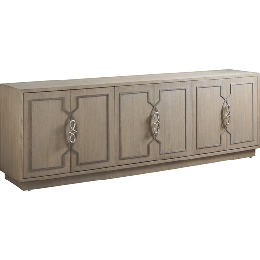 Grove Park Long Media Console by Sligh in dove gray. Made from unique in a transitional style.