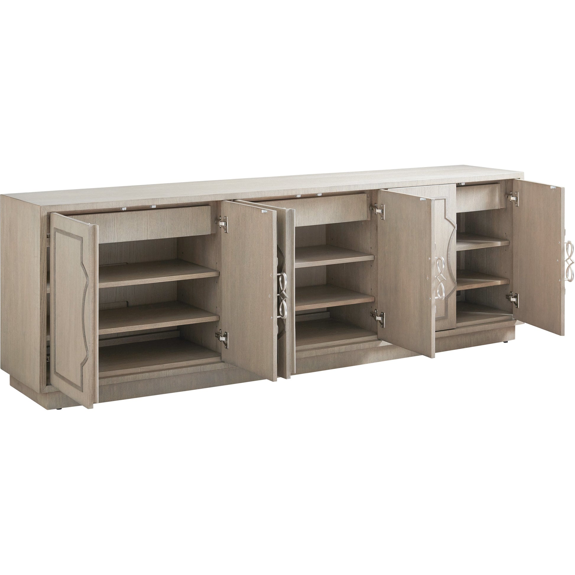 Grove Park Long Media Console by Sligh in dove gray. Made from unique in a transitional style.