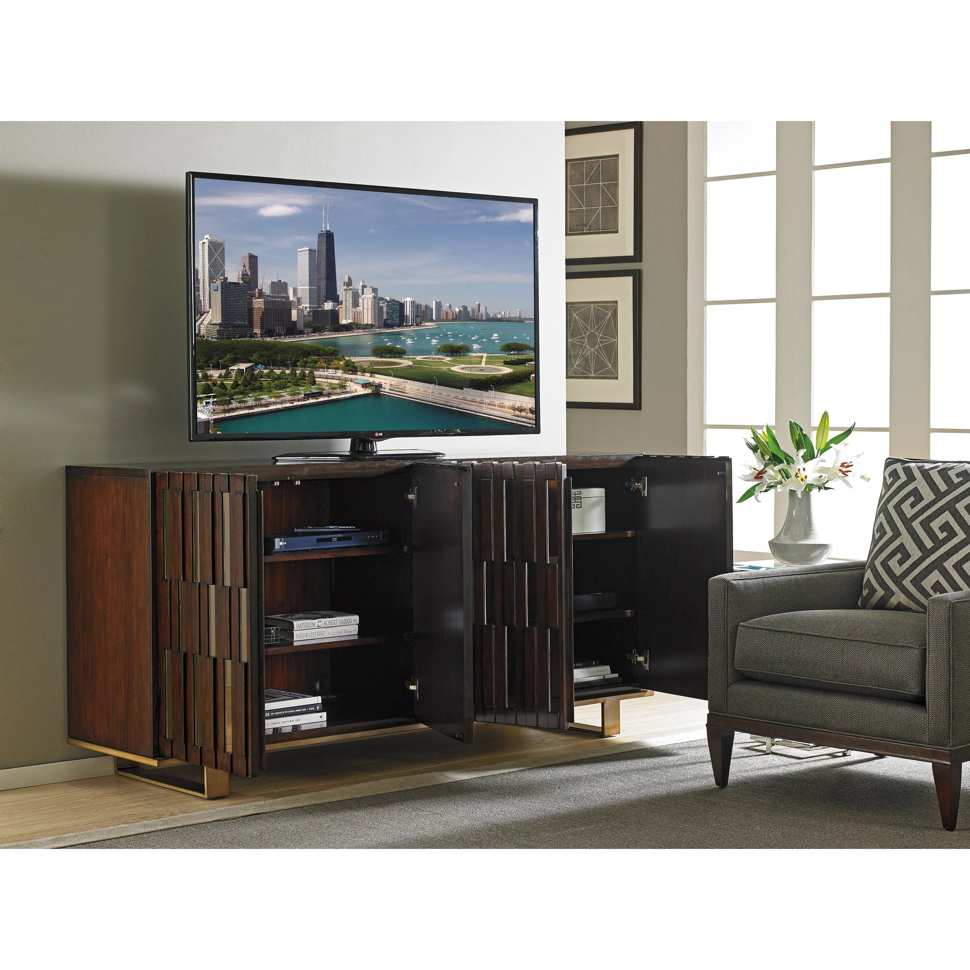 Quantum Media Console by Sligh. Made from unique in a modern style.