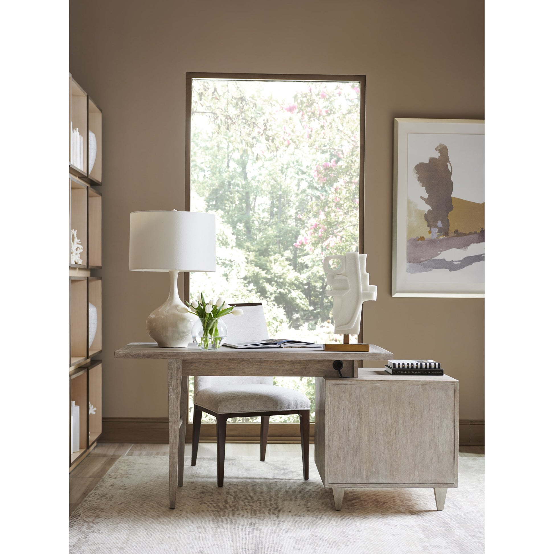 Domus Writing Desk by Sligh in fog gray. Made from unique in a modern style.