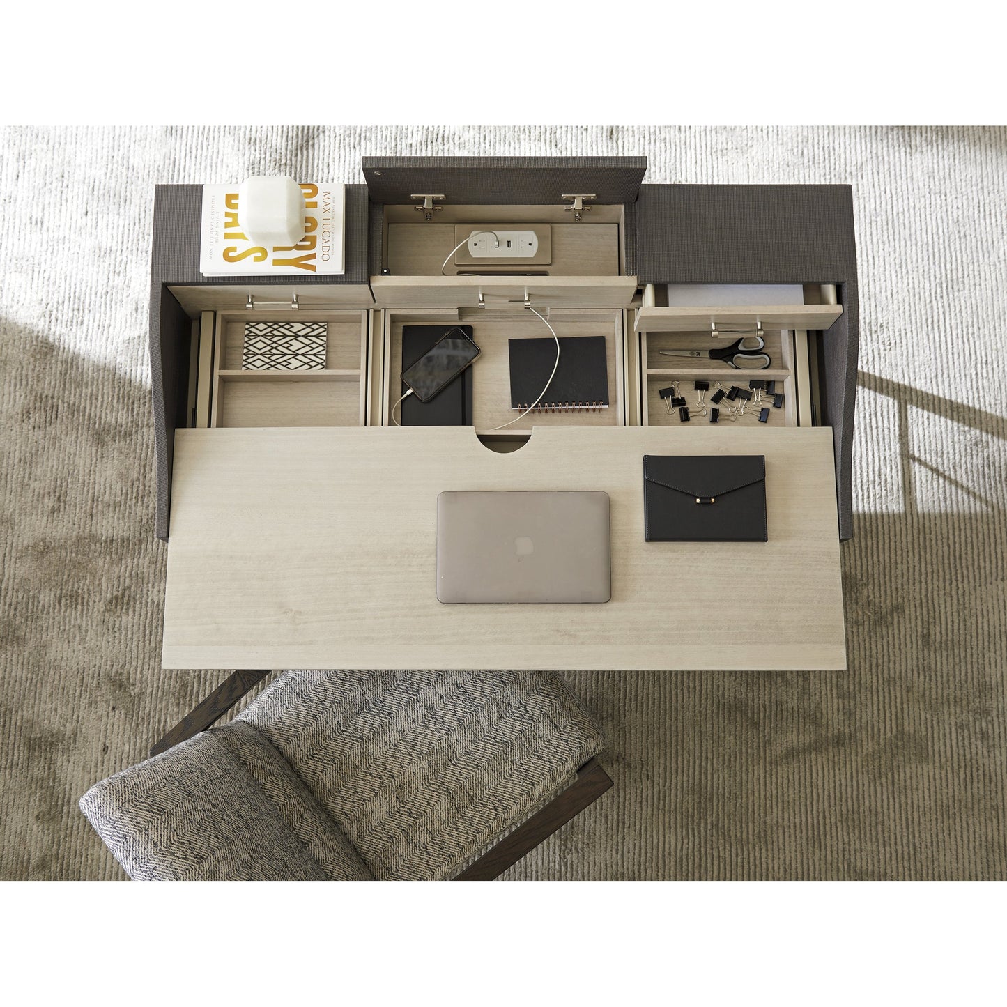 007 SI-1770817 | Lifestyle | Anthology Writing Desk by Sligh in slate gray. Made from unique in a transitional style.