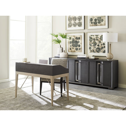 Anthology Writing Desk by Sligh in slate gray. Made from unique in a transitional style.