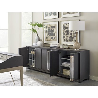 Anthology Media Console by Sligh in slate gray. Made from unique in a modern style.