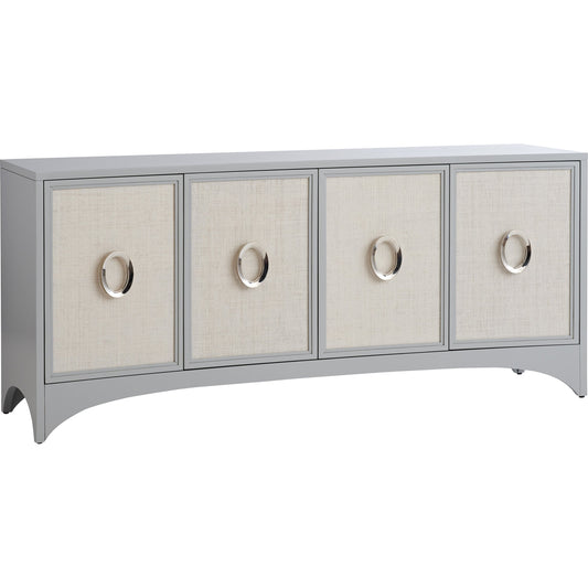 Newbury Park Raffia Media Console by Sligh in gray. Made from unique in a transitional style.
