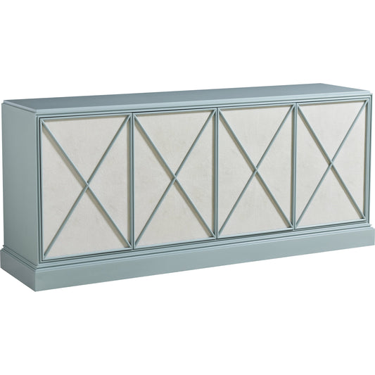 Rosalind Media Console by Sligh in pale blue. Made from unique in a transitional style.