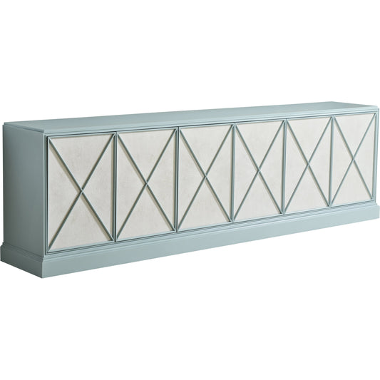 Rosalind Media Console by Sligh in pale blue. Made from unique in a transitional style.