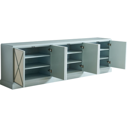 Rosalind Media Console by Sligh in pale blue. Made from unique in a transitional style.