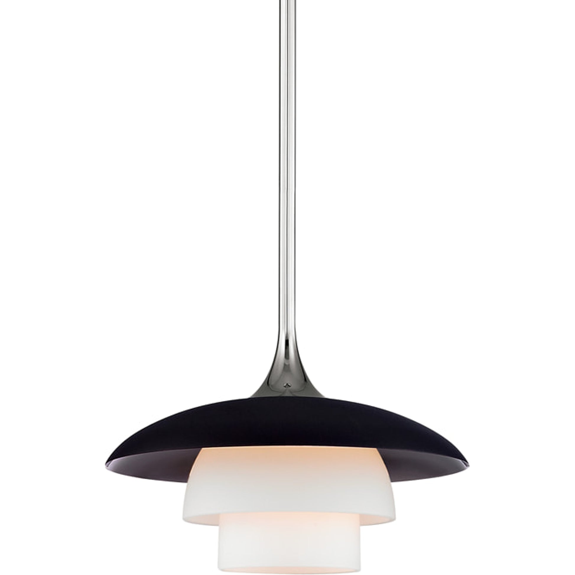 Barron Pendant by Hudson Valley in aged brass. Made from steel in a modern style.