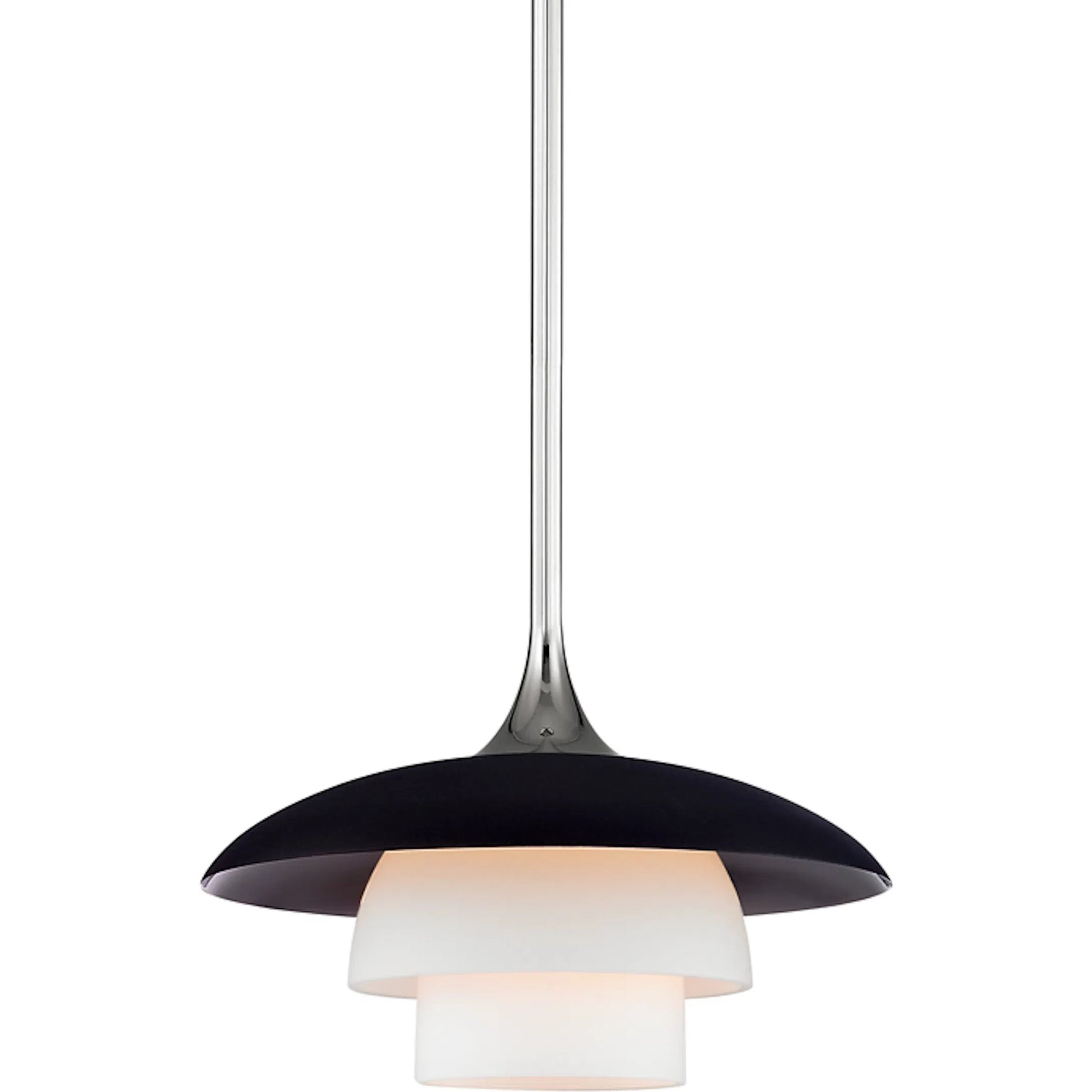 Barron Pendant by Hudson Valley in aged brass. Made from steel in a modern style.