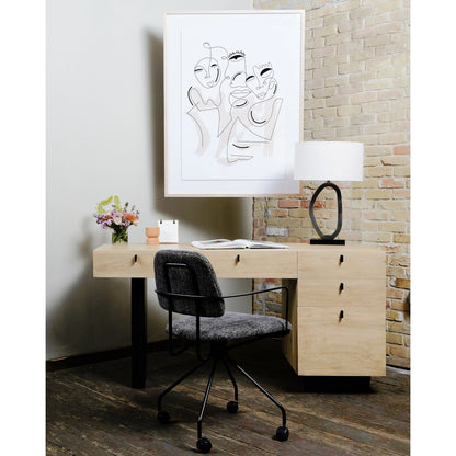 Bingley Table Lamp by Four Hands. Made from aluminum, 60% polyester, 40% viscose (rayon) in a modern style.