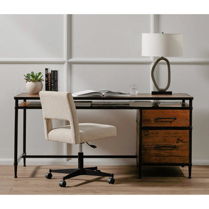 Bingley Table Lamp by Four Hands. Made from aluminum, 60% polyester, 40% viscose (rayon) in a modern style.