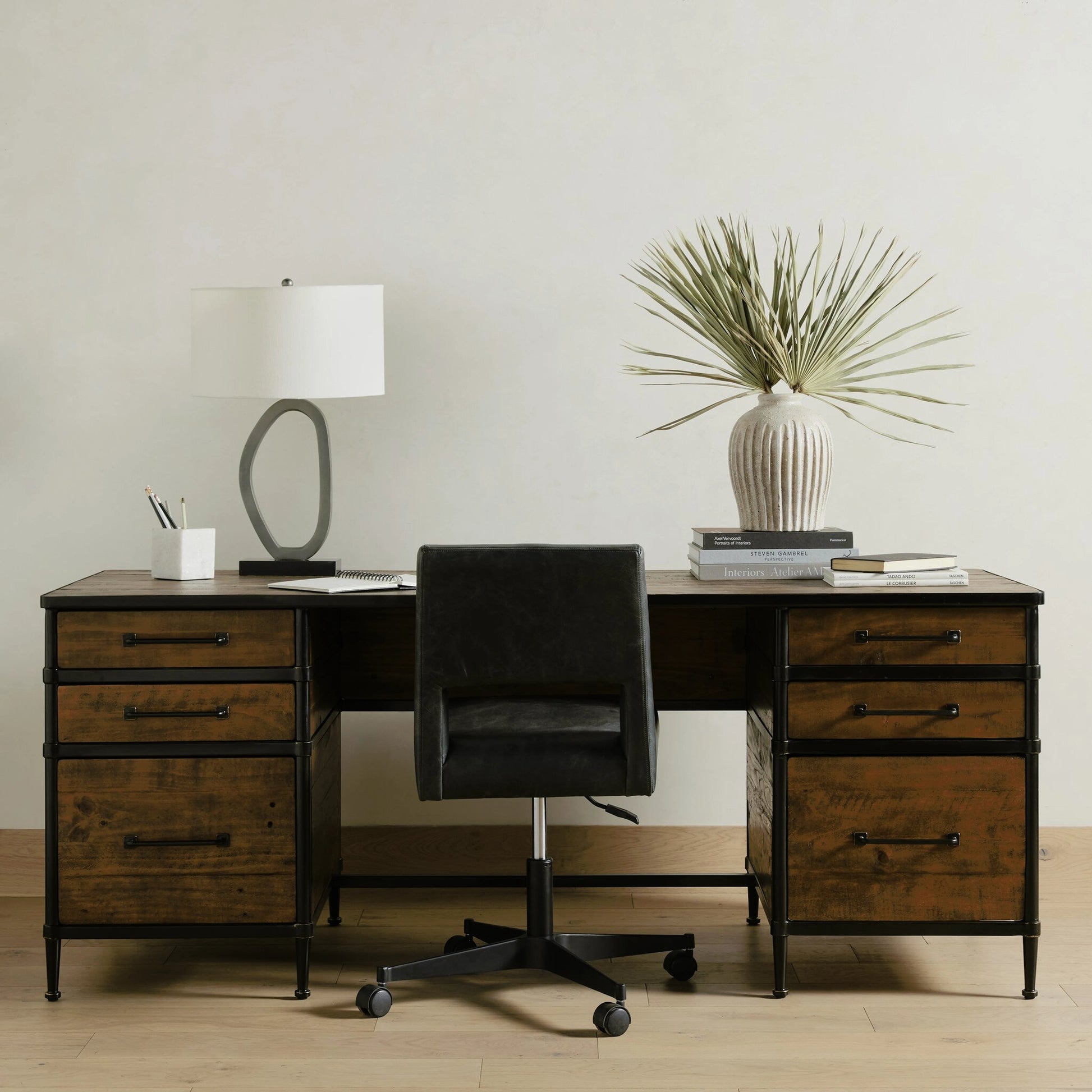 Bingley Table Lamp by Four Hands. Made from aluminum, 60% polyester, 40% viscose (rayon) in a modern style.