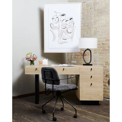 Bingley Table Lamp by Four Hands. Made from aluminum, 60% polyester, 40% viscose (rayon) in a modern style.