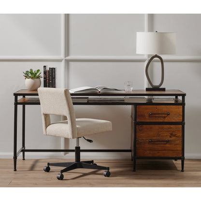 Bingley Table Lamp by Four Hands. Made from aluminum, 60% polyester, 40% viscose (rayon) in a modern style.