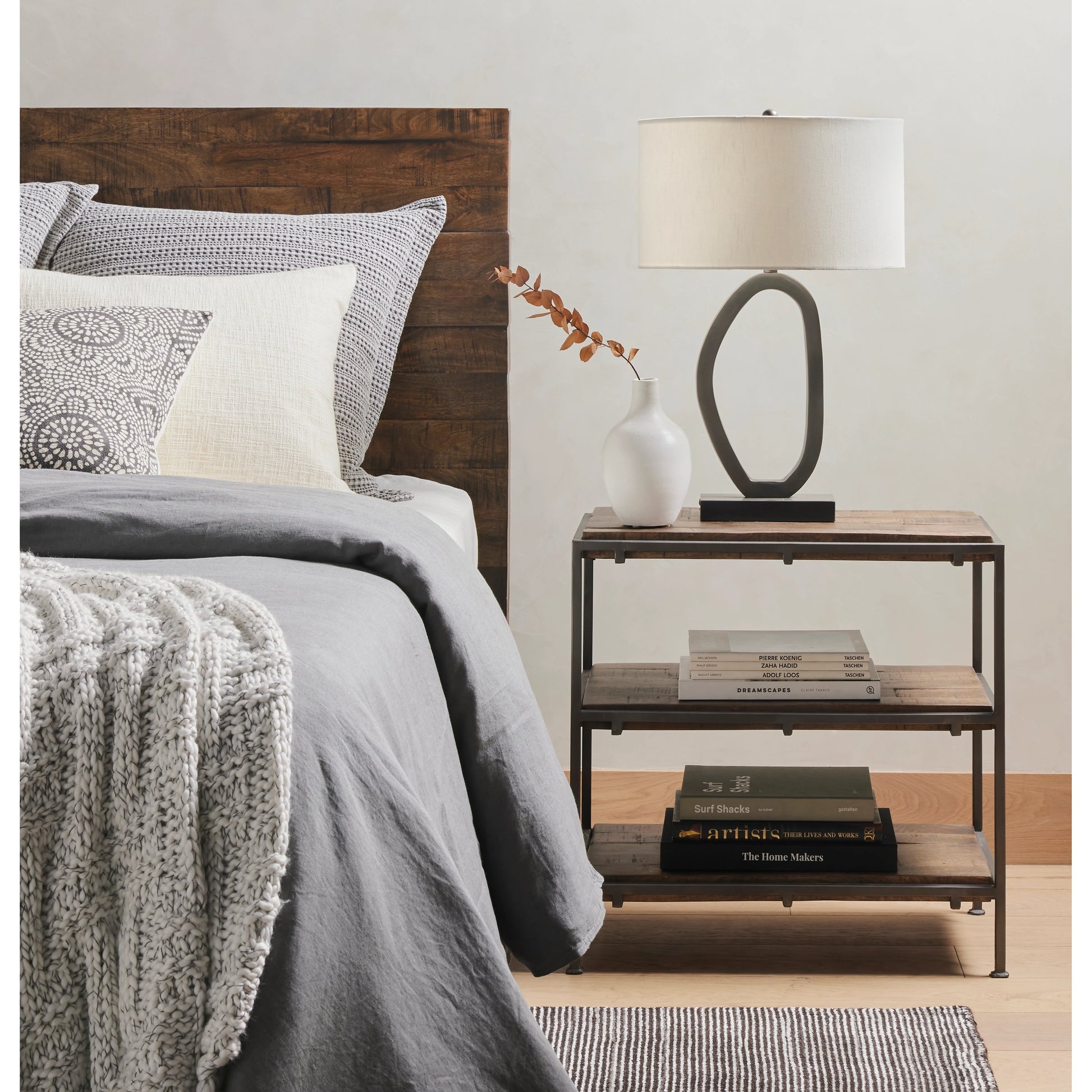 Bingley Table Lamp by Four Hands. Made from aluminum, 60% polyester, 40% viscose (rayon) in a modern style.