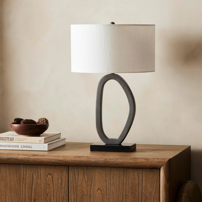 Bingley Table Lamp by Four Hands. Made from aluminum, 60% polyester, 40% viscose (rayon) in a modern style.