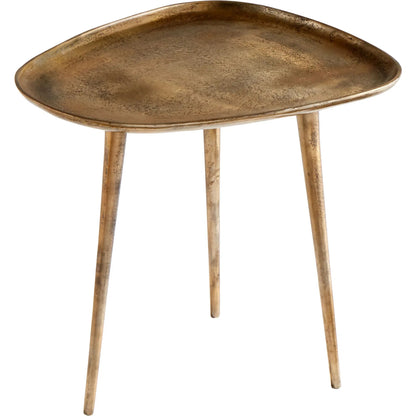Bexley Side Table by Cyan Design in antique gold. Made from aluminum in a eclectic & global style.