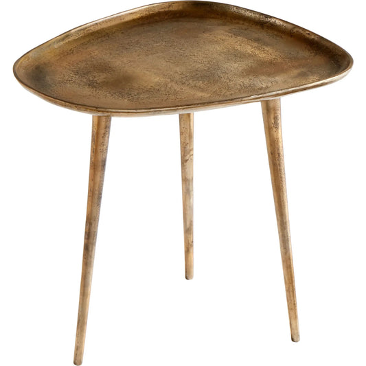Bexley Side Table by Cyan Design in antique gold. Made from aluminum in a eclectic & global style.