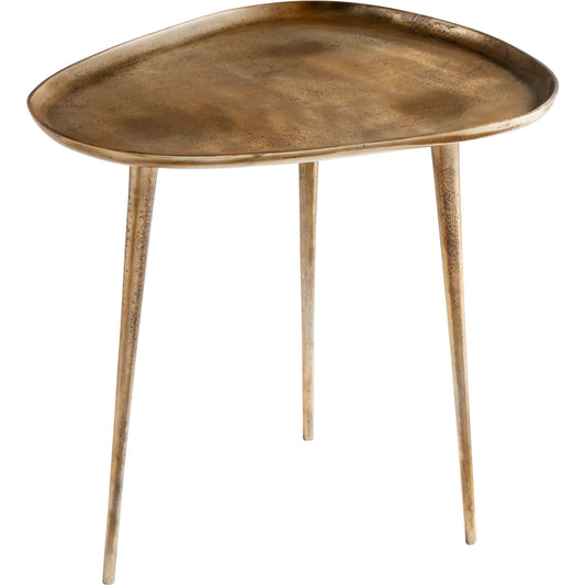 Bexley Side Table by Cyan Design in antique gold. Made from aluminum in a eclectic & global style.