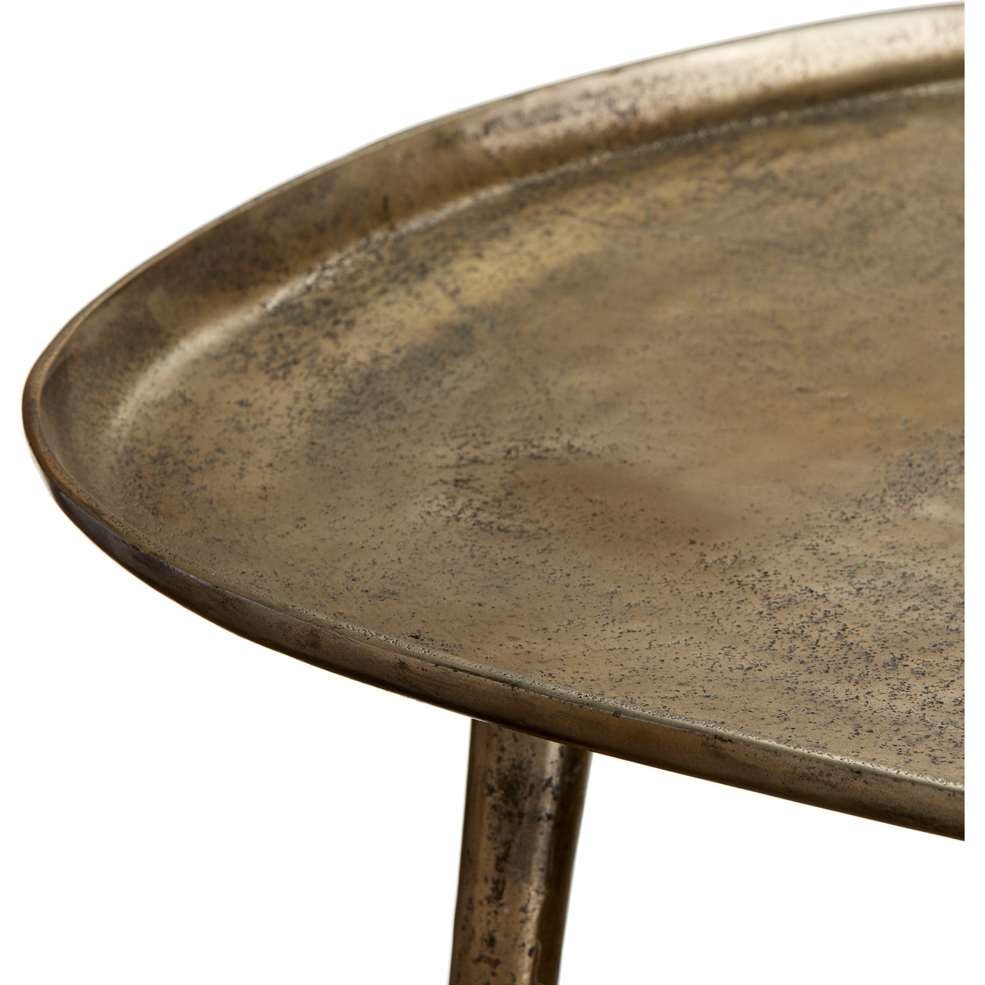 Bexley Side Table by Cyan Design in antique gold. Made from aluminum in a eclectic & global style.