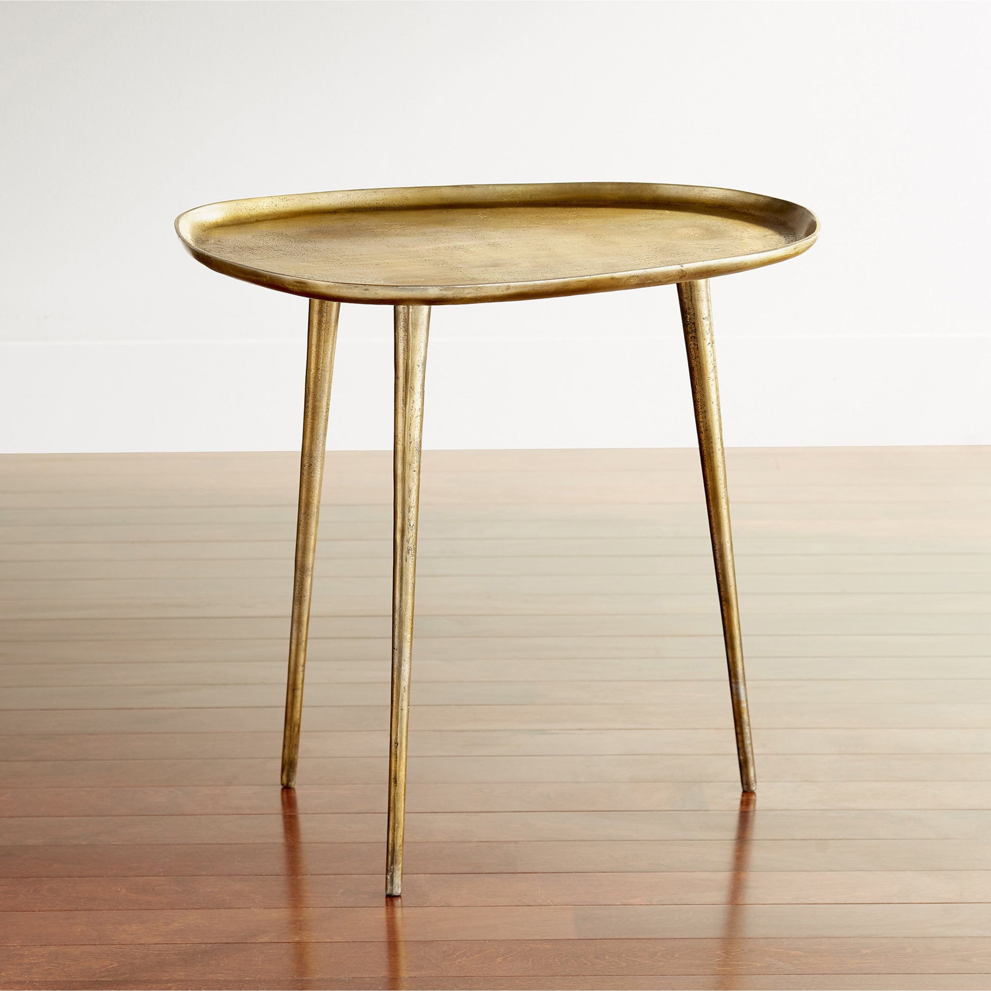 Bexley Side Table by Cyan Design in antique gold. Made from aluminum in a eclectic & global style.