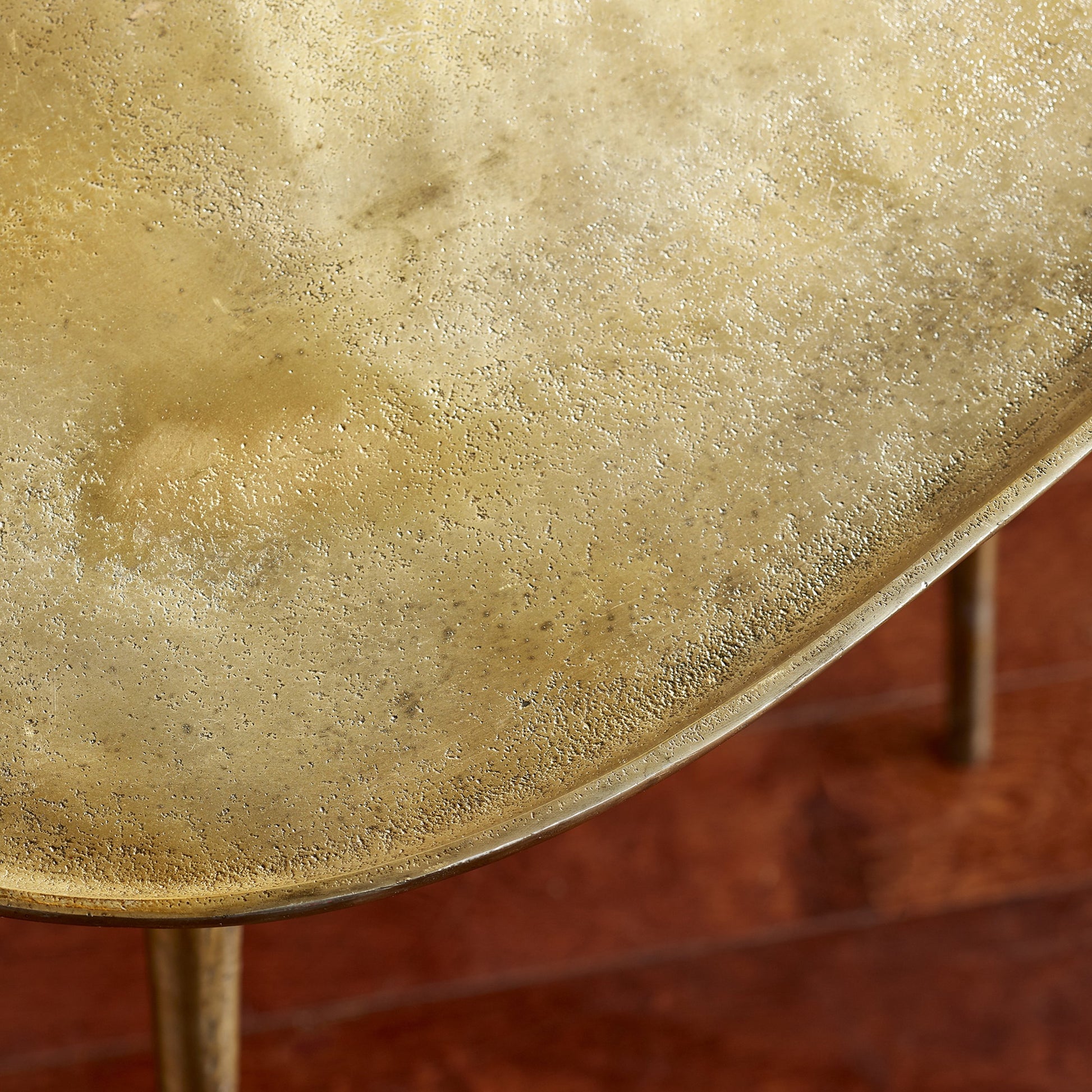 Bexley Side Table by Cyan Design in antique gold. Made from aluminum in a eclectic & global style.