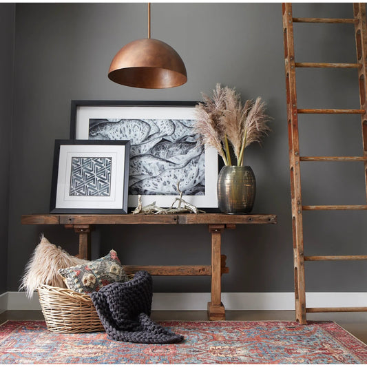 Wembley Console Table by Cyan Design in walnut. Made from wood in a rustic style.
