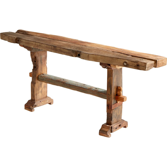 Wembley Console Table by Cyan Design in walnut. Made from wood in a rustic style.