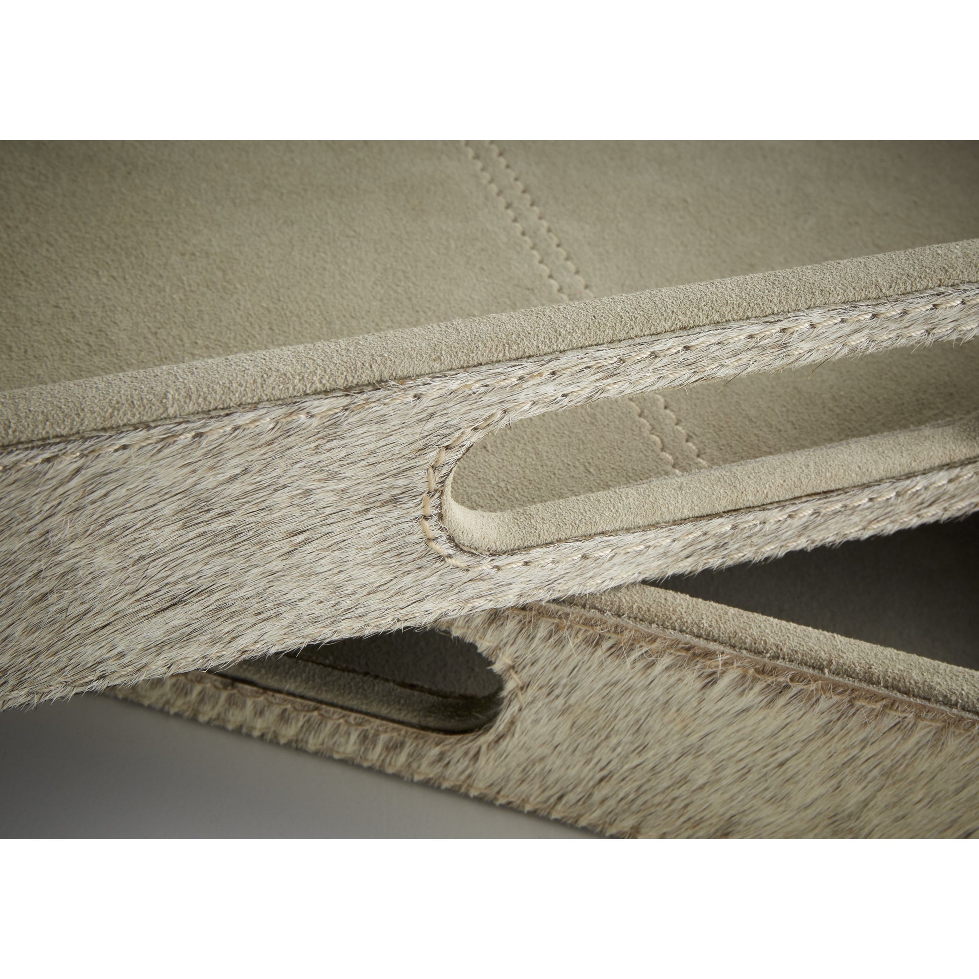Brixton Tray by Cyan Design in gray. Made from leather, suede in a modern style.