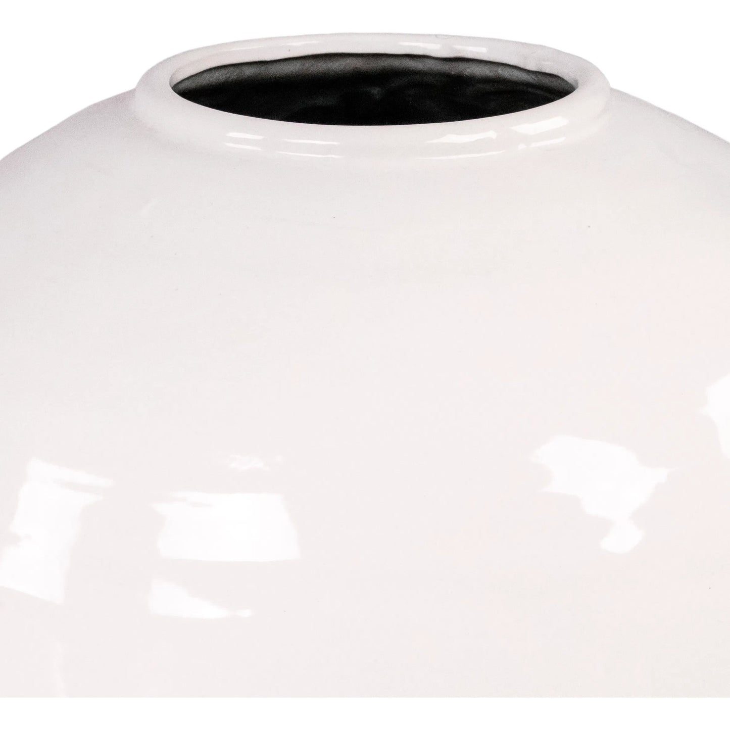 001 SI-2448994 | Closeup | Ivory Vase by Zentique in partially glazed off-white. Made from ceramic in a modern style.