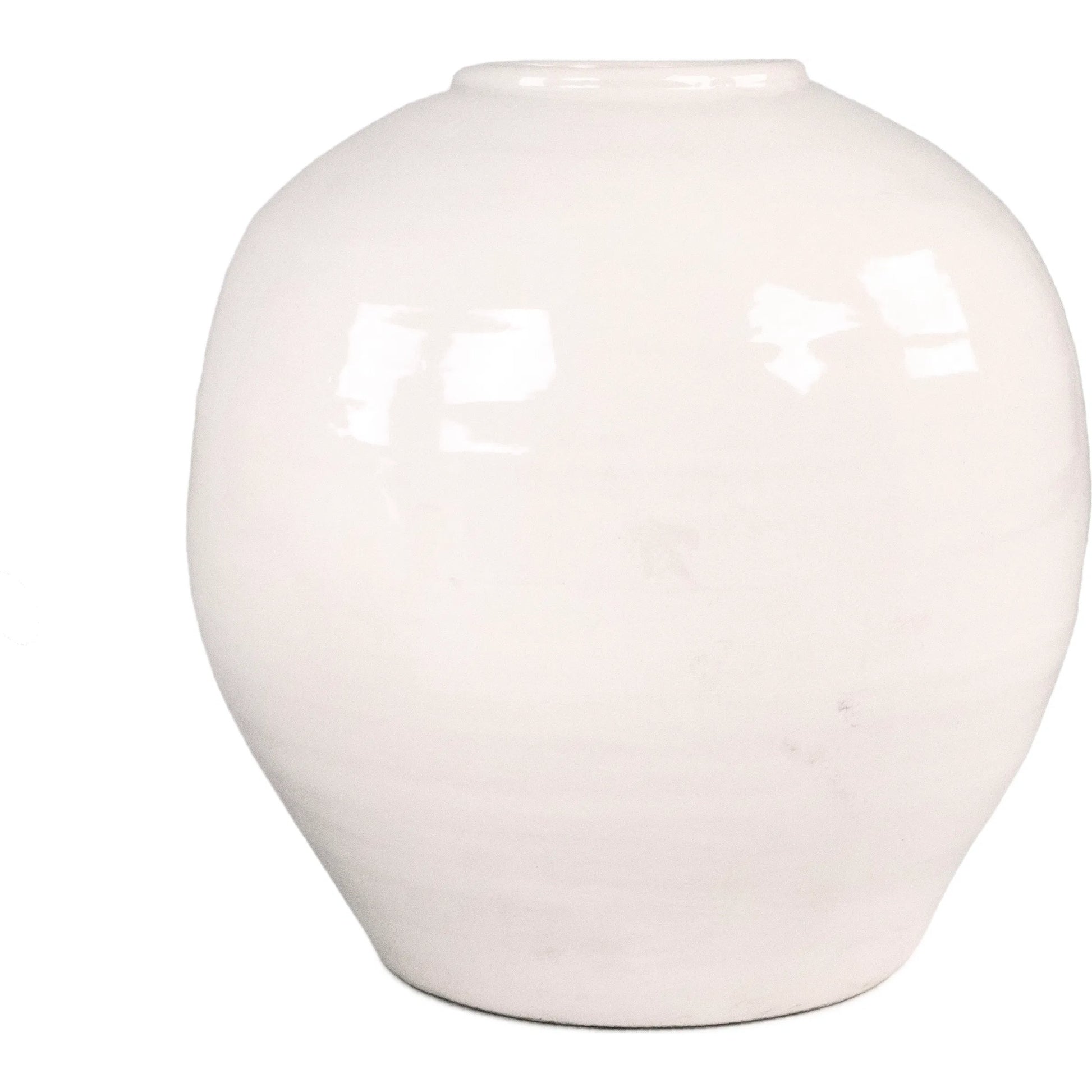 Ivory Vase by Zentique in partially glazed off-white. Made from ceramic in a modern style.