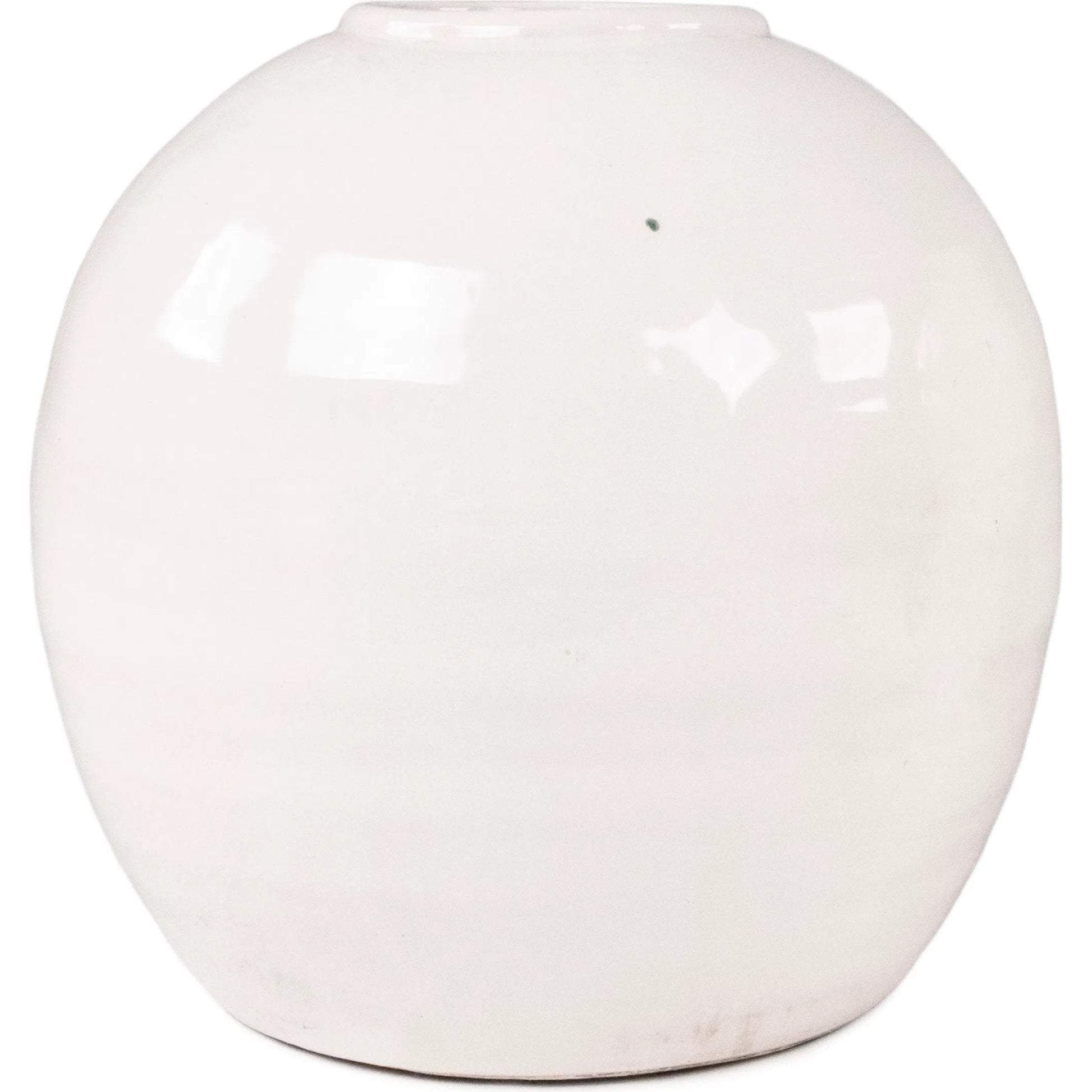 Ivory Vase by Zentique in partially glazed off-white. Made from ceramic in a modern style.