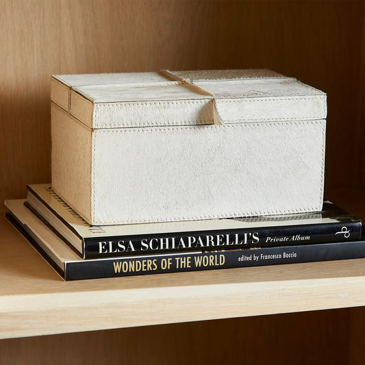 Brixton Container by Cyan Design in gray. Made from leather, suede in a rustic style.