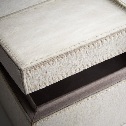 Brixton Container by Cyan Design in gray. Made from leather, suede in a rustic style.