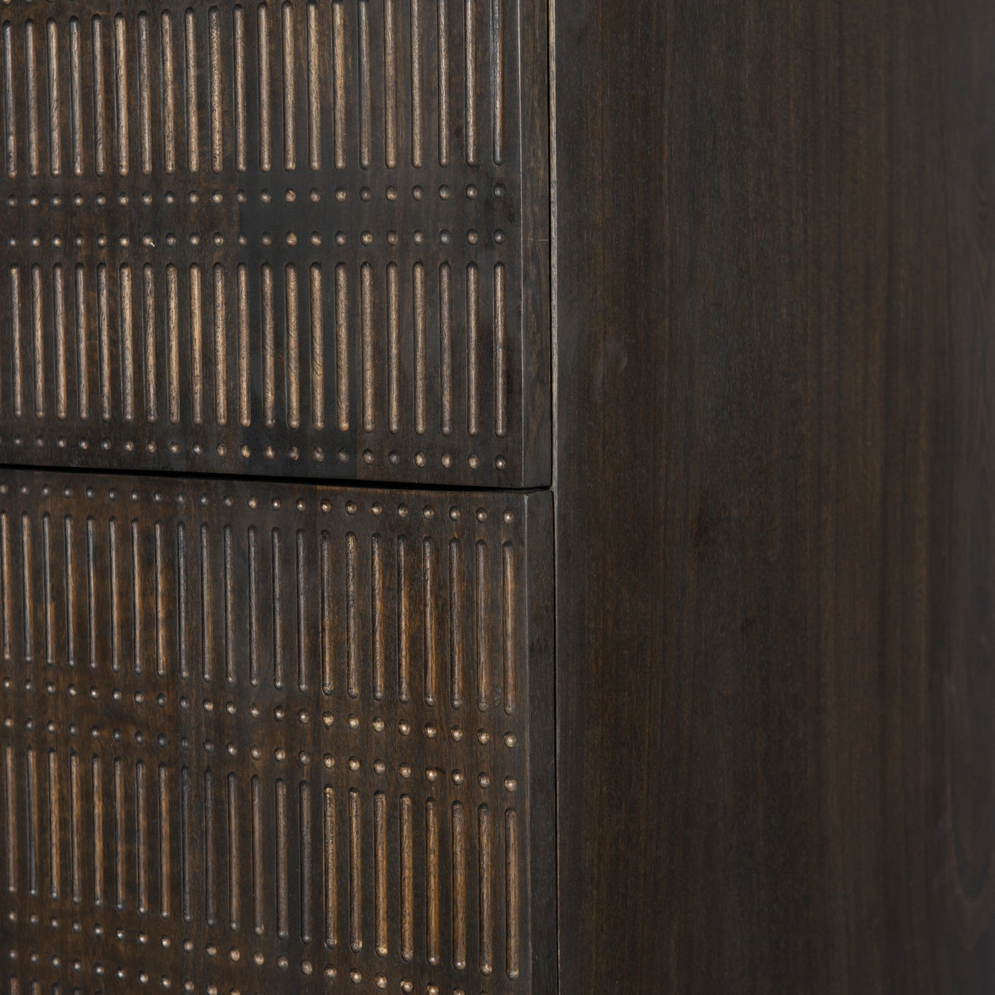 006 SI-1798551 | Additional Silo | Kelby Cabinet by Four Hands in gunmetal, carved vintage brown, vintage brown. Made from solid mango, iron in a modern style.