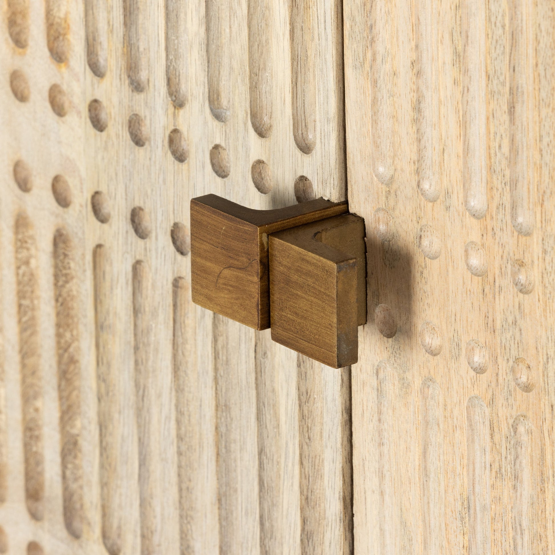 Kelby Cabinet by Four Hands in gunmetal, carved vintage brown, vintage brown. Made from solid mango, iron in a modern style.