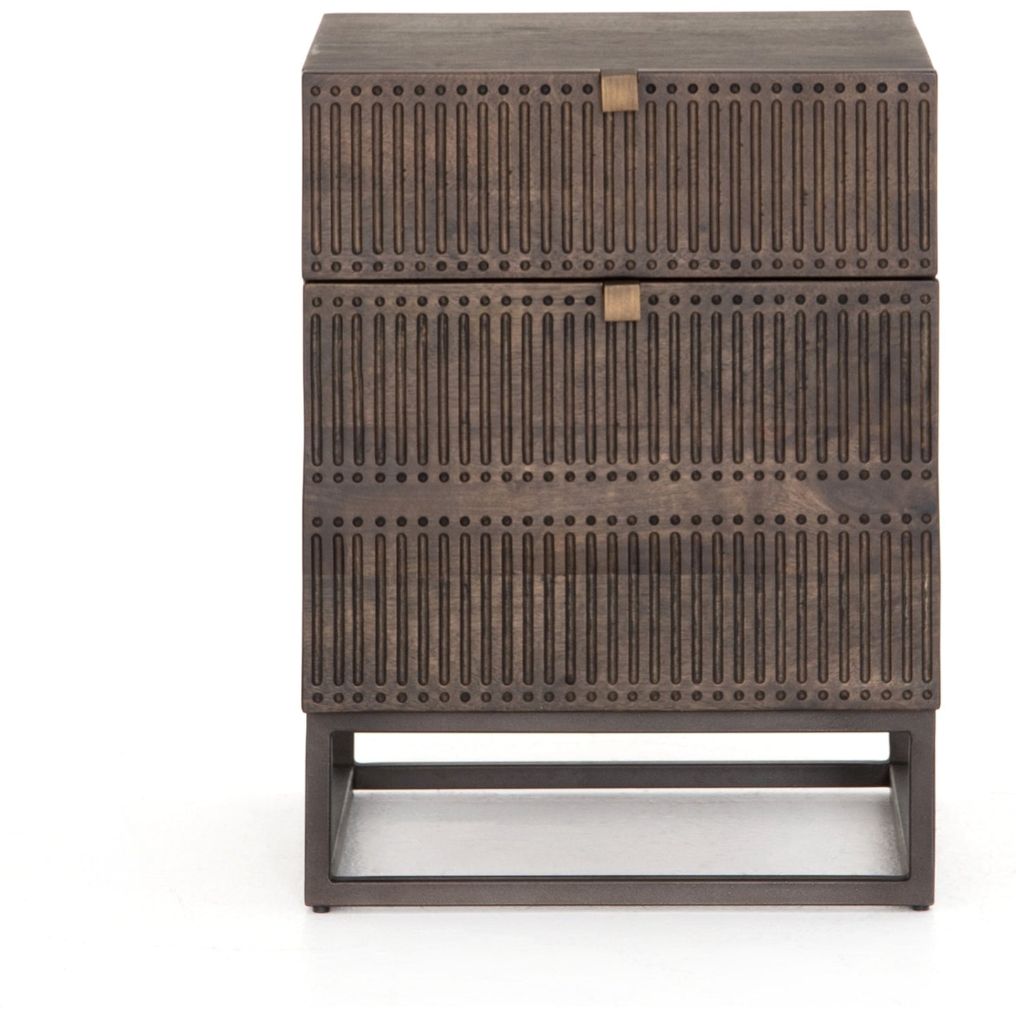 003 SI-1797823 | Additional Silo | Kelby Filing Cabinet by Four Hands in gunmetal, carved vintage brown, vintage brown and vintage brown. Made from iron, solid mango in a modern style.