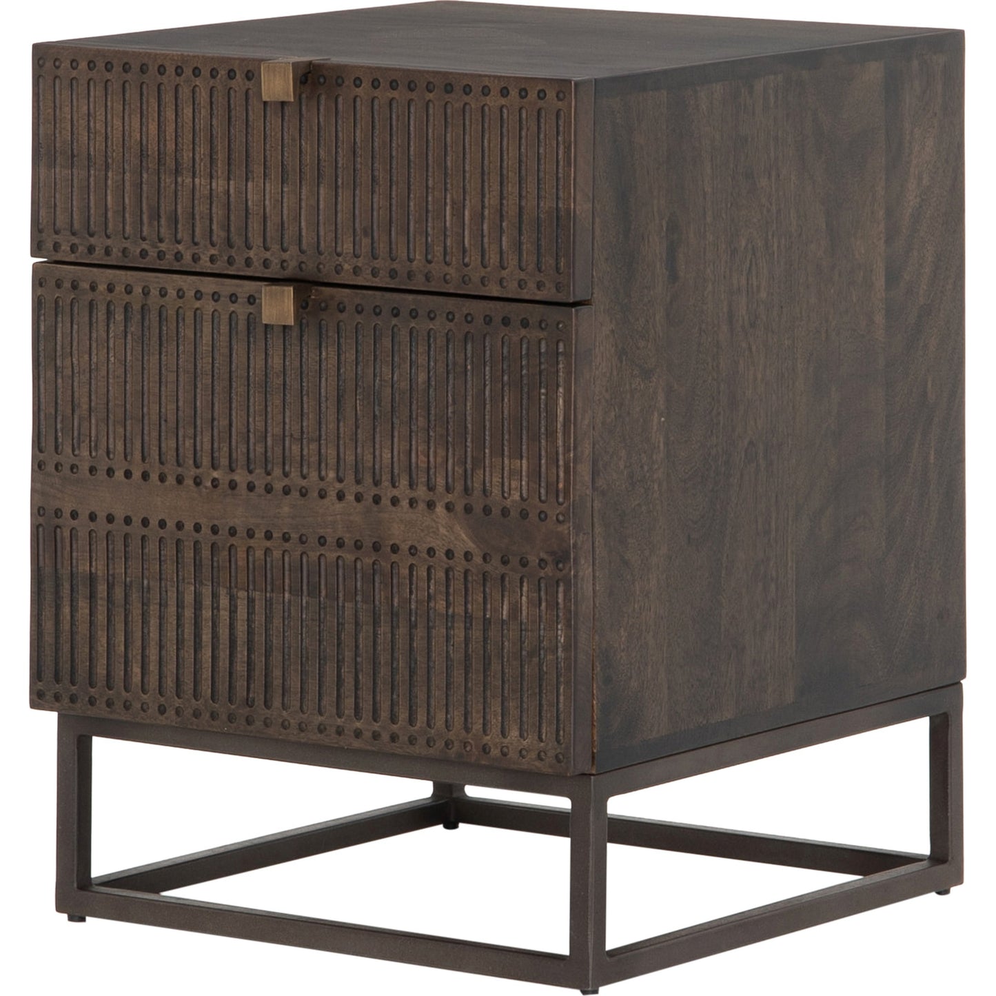 001 SI-1797823 | Additional Silo | Kelby Filing Cabinet by Four Hands in gunmetal, carved vintage brown, vintage brown and vintage brown. Made from iron, solid mango in a modern style.