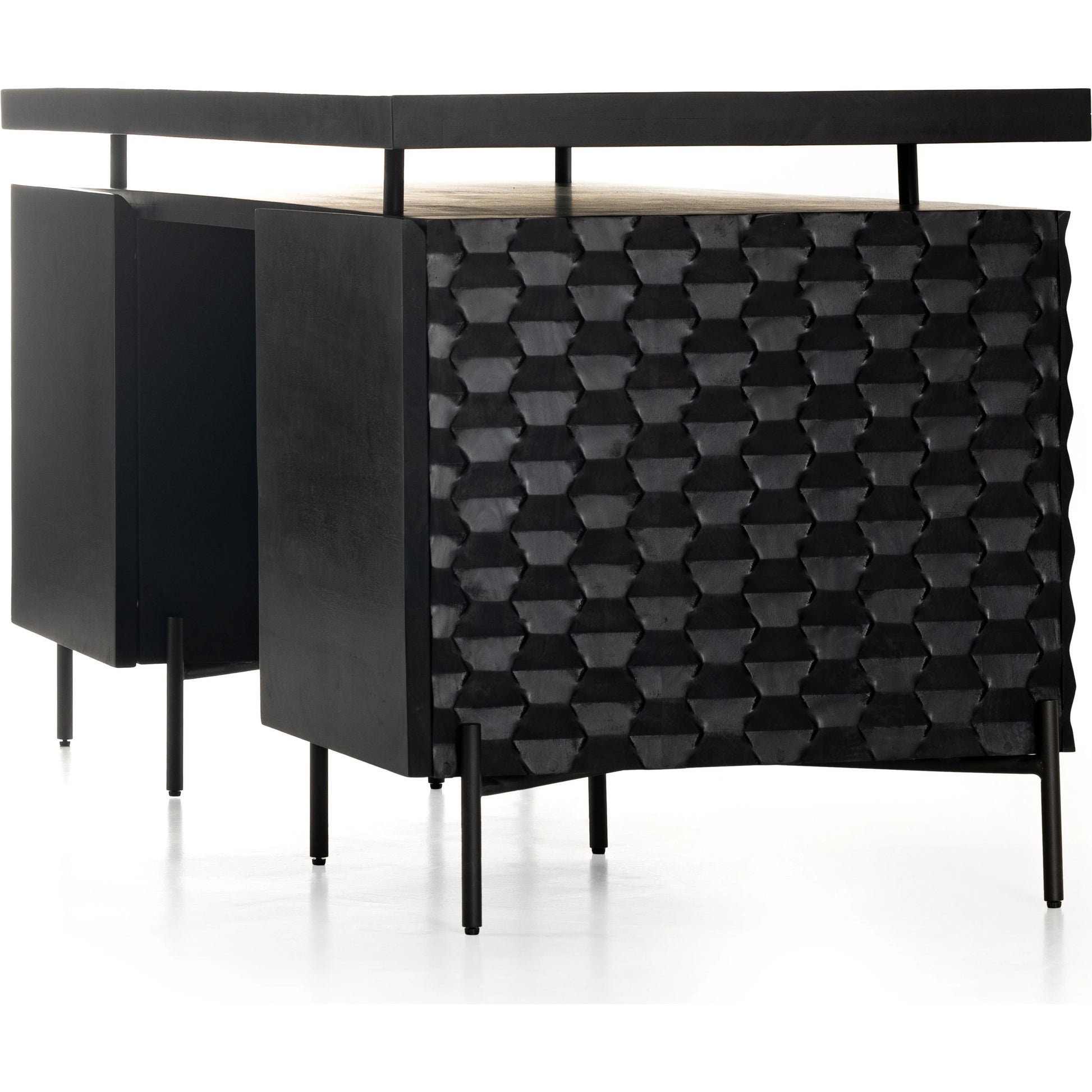 Raffael Desk by Four Hands. Made from solid mango, iron in a eclectic & global style.
