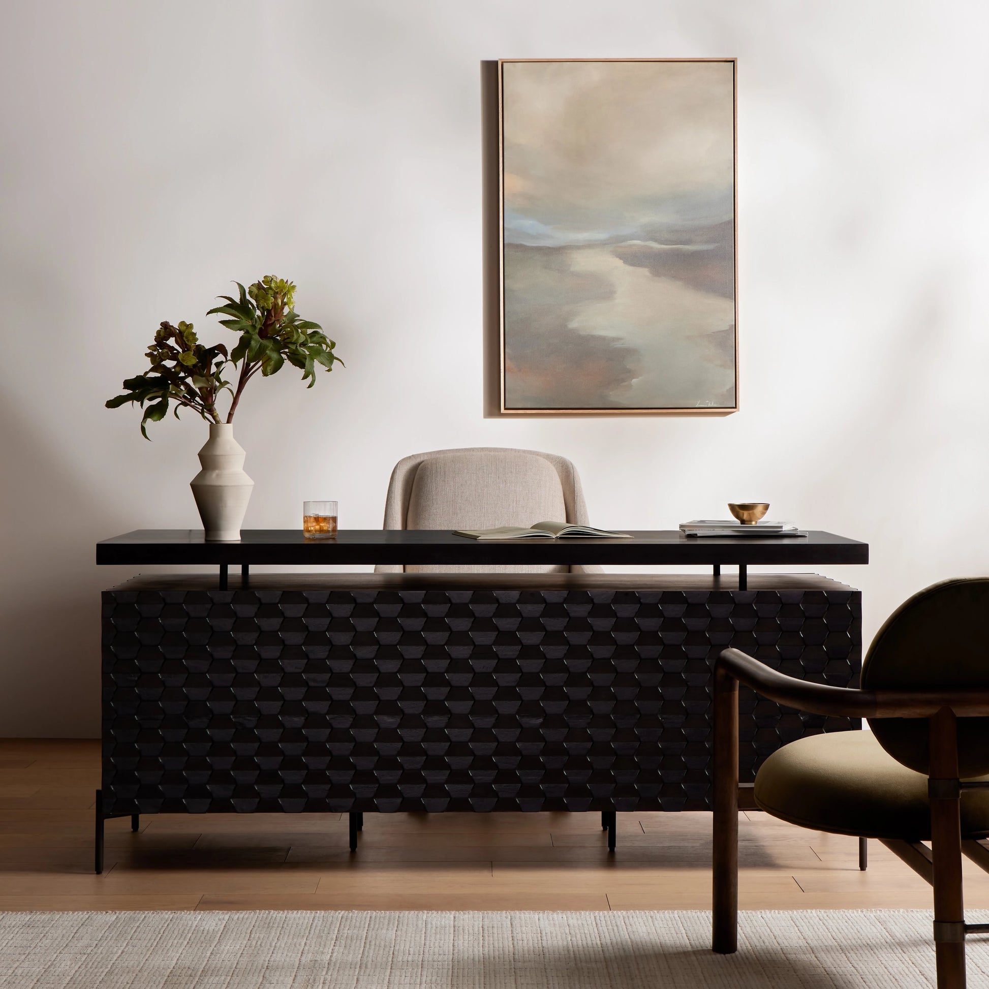 Raffael Desk by Four Hands. Made from solid mango, iron in a eclectic & global style.