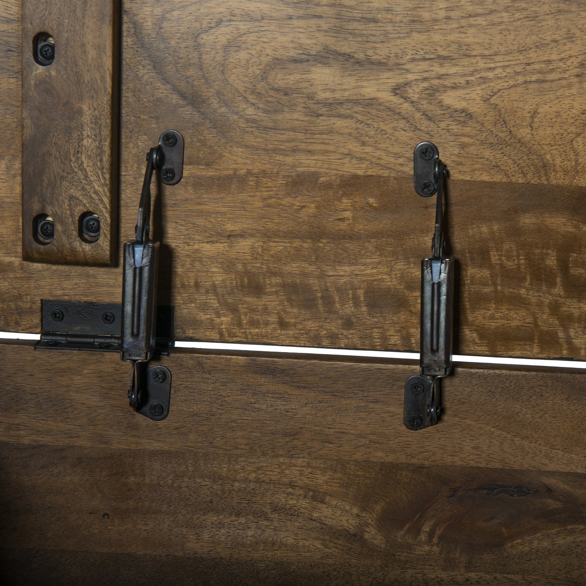 Kelby Storage Bunching Table by Four Hands. Made from iron, solid mango in a modern style.