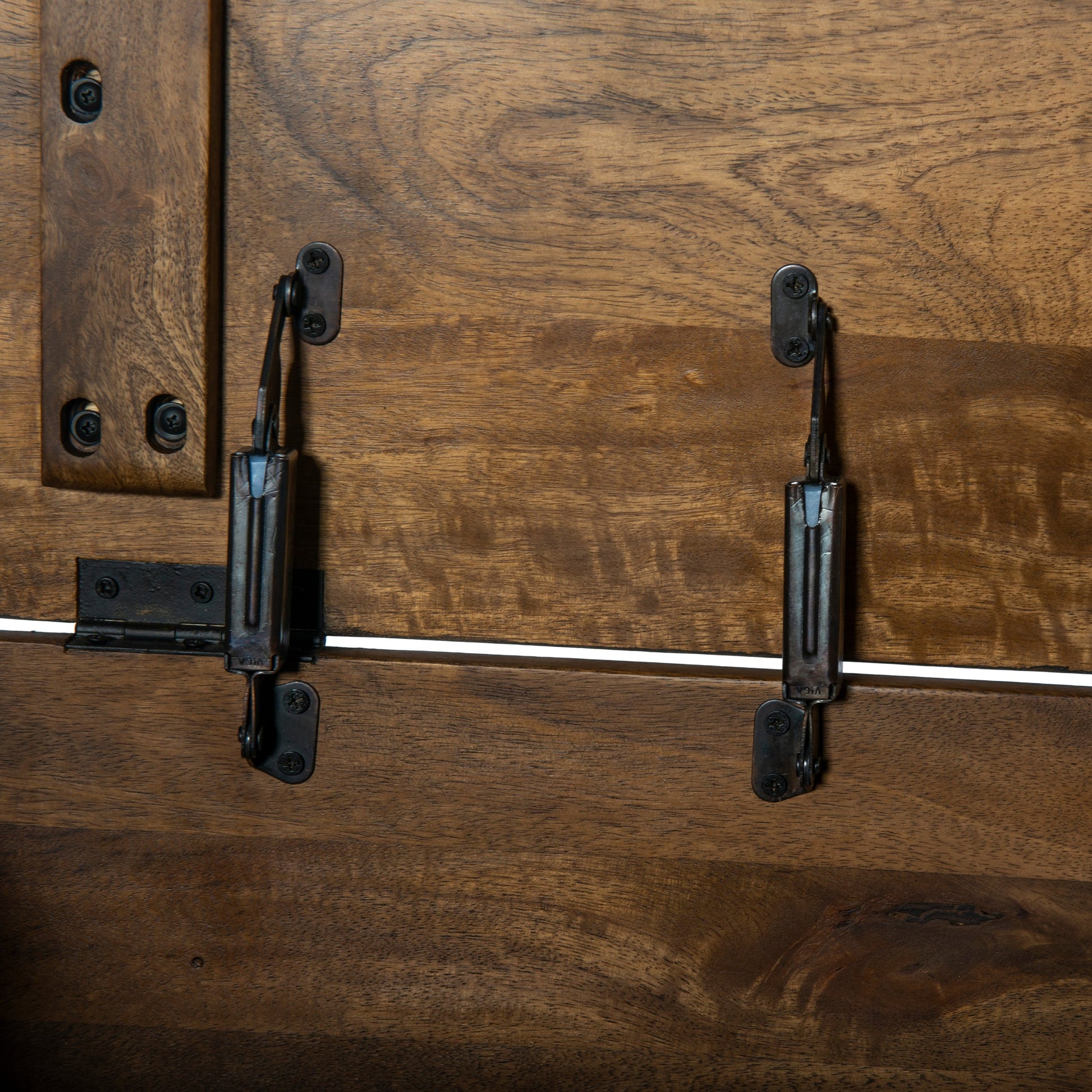 Kelby Storage Bunching Table by Four Hands. Made from iron, solid mango in a modern style.